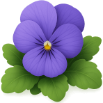 ¿Qué flor pequeña es morada o azul?