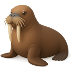 ¿Qué animal del Ártico tiene colmillos largos?