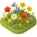 ¿Qué flores crecen naturalmente en los campos?