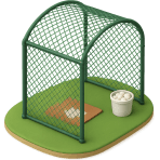 ¿Dónde practicas batear pelotas de béisbol?