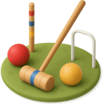 ¿Qué juego de césped usa mazos y aros?