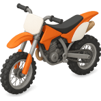 ¿Qué moto se usa para carreras en terrenos irregulares?