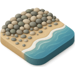 ¿Qué tipo de playa tiene piedras pequeñas?