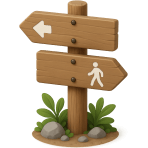 ¿Qué te indica el camino en el sendero?