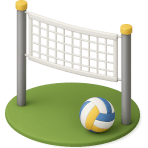 ¿Qué se coloca en el medio de la cancha de voleibol?