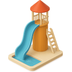 ¿Por qué te deslizas con agua en un parque acuático?