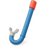 ¿Qué tubo compras para respirar debajo del agua mientras nadas?