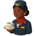 ¿Quiénes atienden a los pasajeros en el avión?