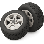 ¿Qué rodea las llantas del coche?