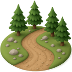 ¿Qué camino no está pavimentado?