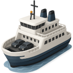 ¿Qué barco transporta coches y pasajeros entre puertos?