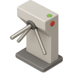 ¿Qué puerta giratoria controla el acceso?