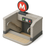 ¿Dónde esperas el metro bajo tierra?