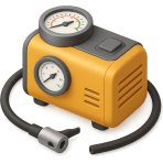 ¿Qué máquina infla las llantas del coche?